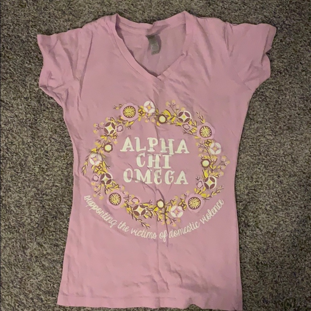 Alpha Chi Omega tight fitting teeshirt